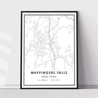 
              Wappingers Falls, New York Modern Map Print 
            