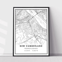 
              New Cumberland, Pennsylvania Modern Map Print 
            