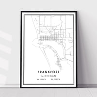 
              Frankfort, Michigan Modern Map Print 
            