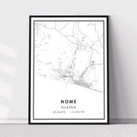 
              Nome, Alaska Modern Map Print 
            