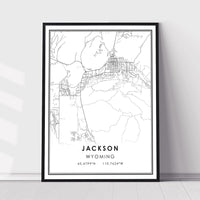 Jackson, Wyoming Modern Map Print