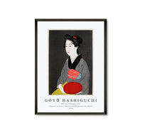 
              Goyo Hashiguchi - Waitress Holding a Tray (Portrait of Onao, a Maid at the Matsuyoshi Inn, Kyoto) 1920
            