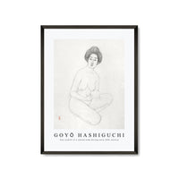 Goyo Hashiguchi - Two studies of a seated nude during early 20th century