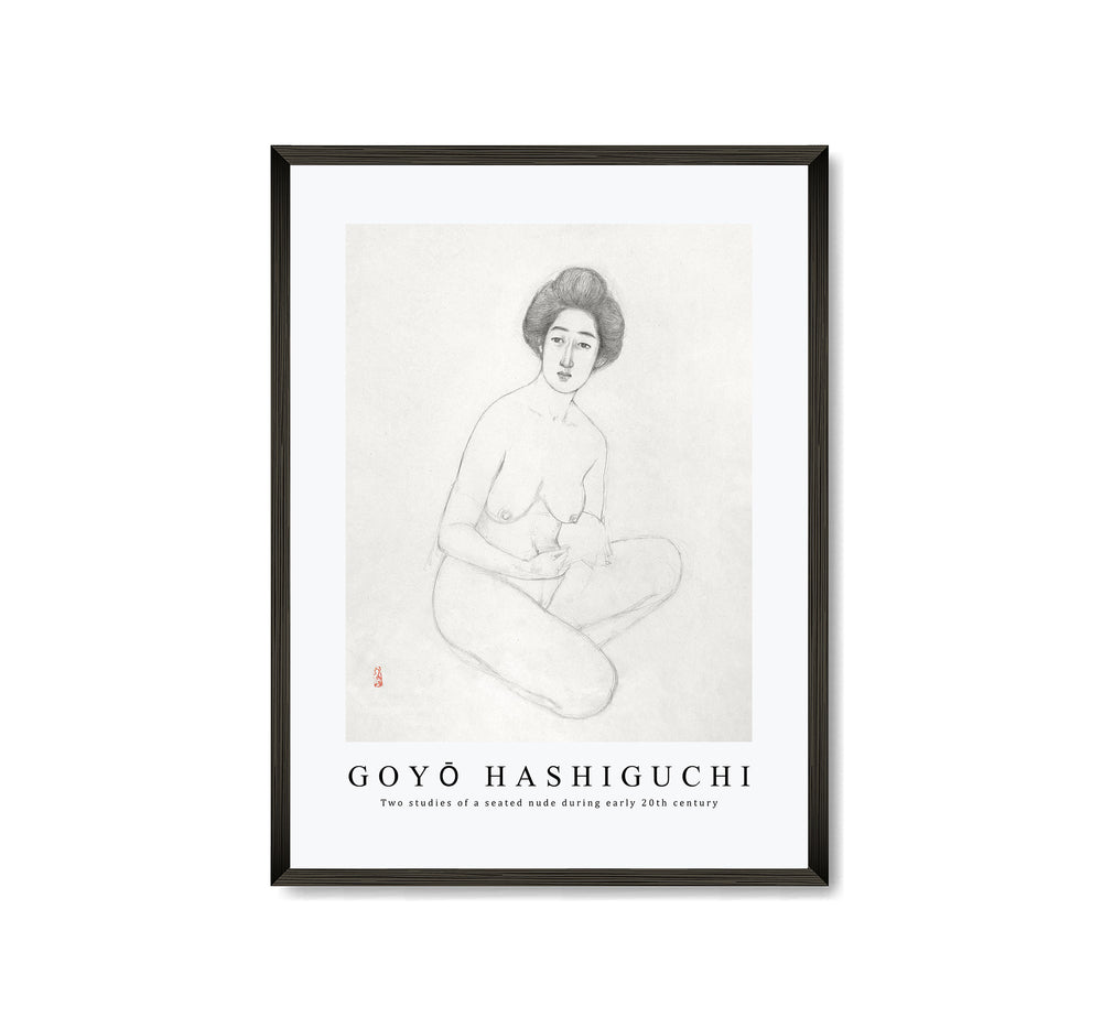 Goyo Hashiguchi - Two studies of a seated nude during early 20th century