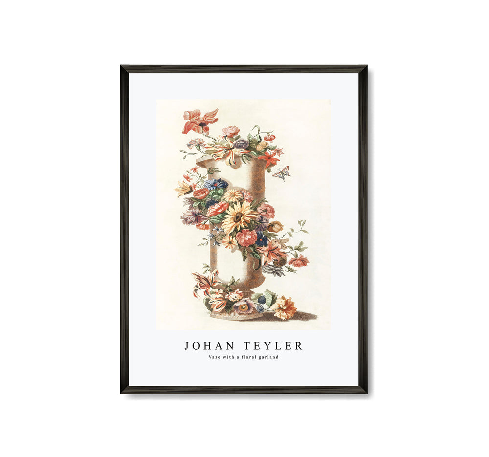 Johan Teyler - Vase with a floral garland