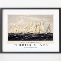 Currier & Ives - Yachts on a summer cruise