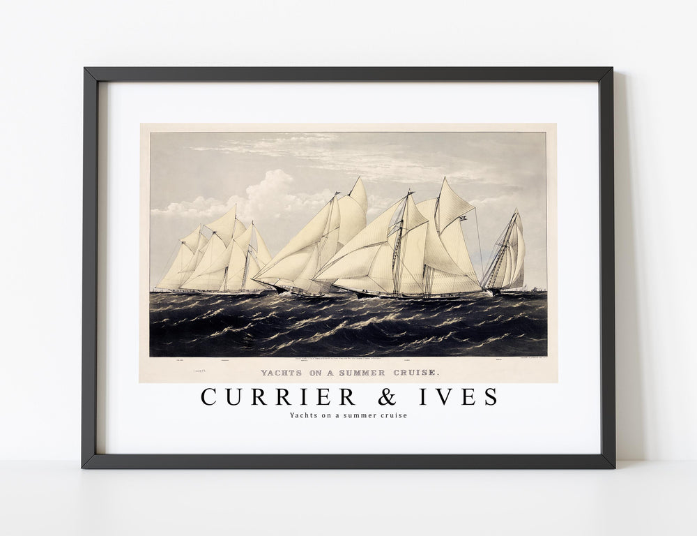 Currier & Ives - Yachts on a summer cruise