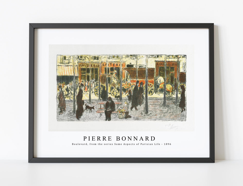 Pierre Bonnard - Boulevard, from the series Some Aspects of Parisian Life (1896)