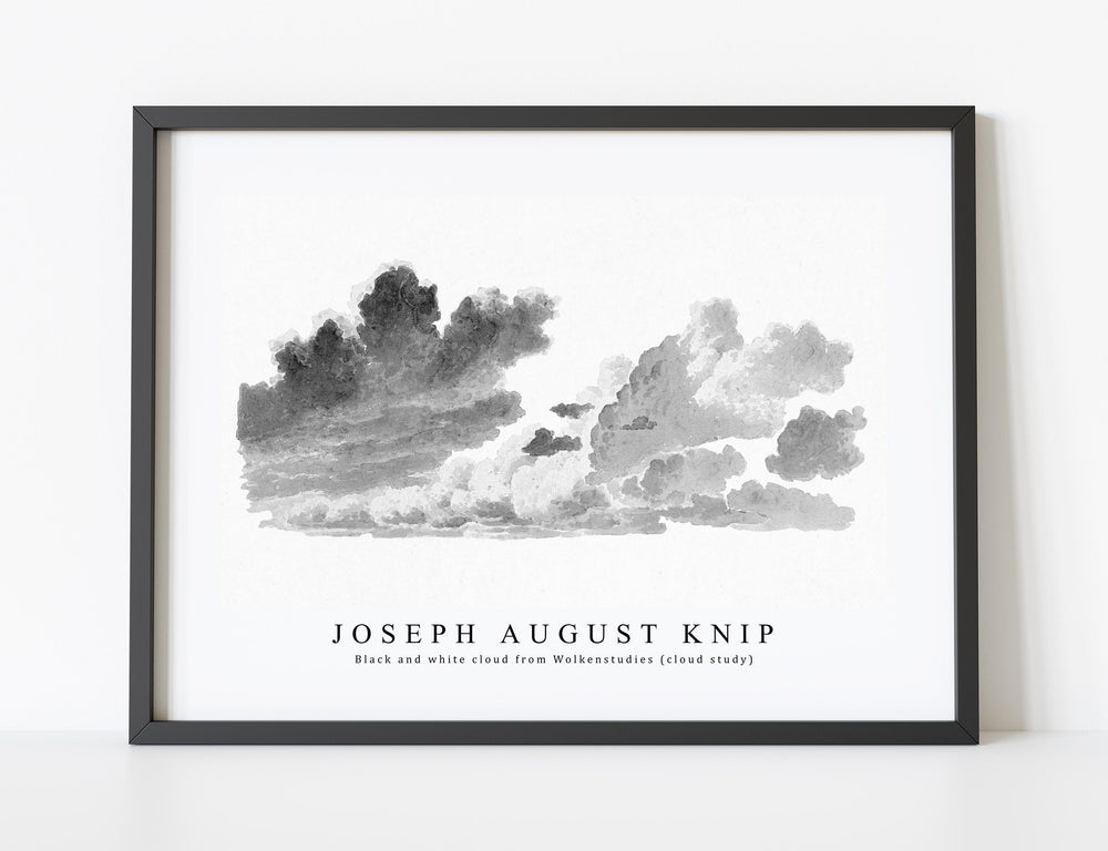 Joseph august Knip - Black and white cloud from Wolkenstudies (cloud study)