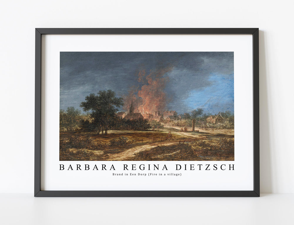 Barbara Regina Dietzsch - Brand in Een Dorp (Fire in a village)