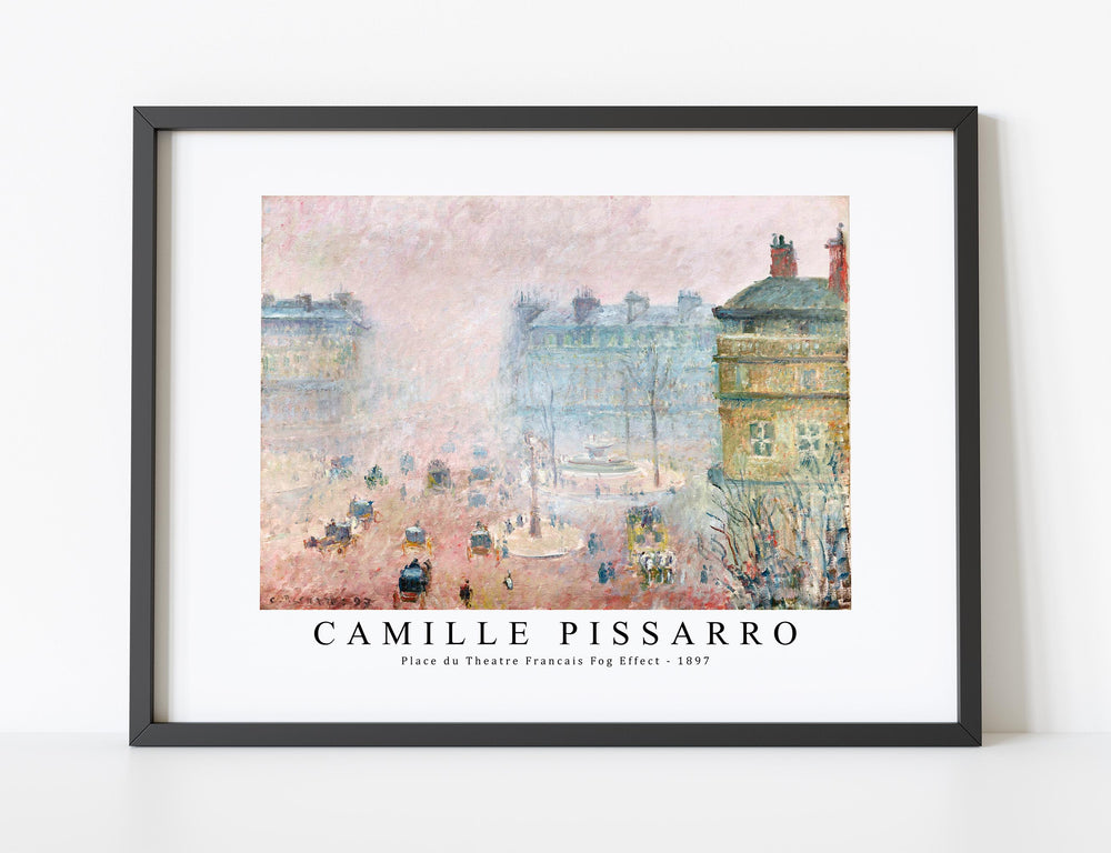 Camille Pissarro - Place du Theatre Francais Fog Effect 1897