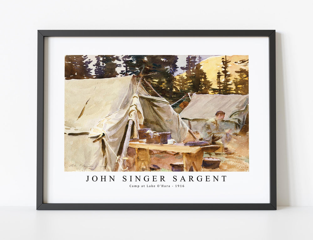 John Singer Sargent - Camp at Lake O'Hara (1916)