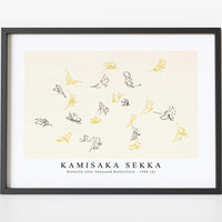 Kamisaka Sekka - Butterfly print from Kamisaka Sekka's Cho senshu (One Thousand Butterflies). Digitally enhanced from our own original 1904 (4)