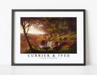 
              Currier & Ives - Lithograph of Falling Spring
            