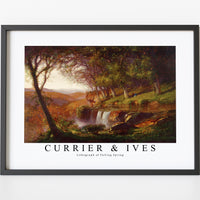 Currier & Ives - Lithograph of Falling Spring