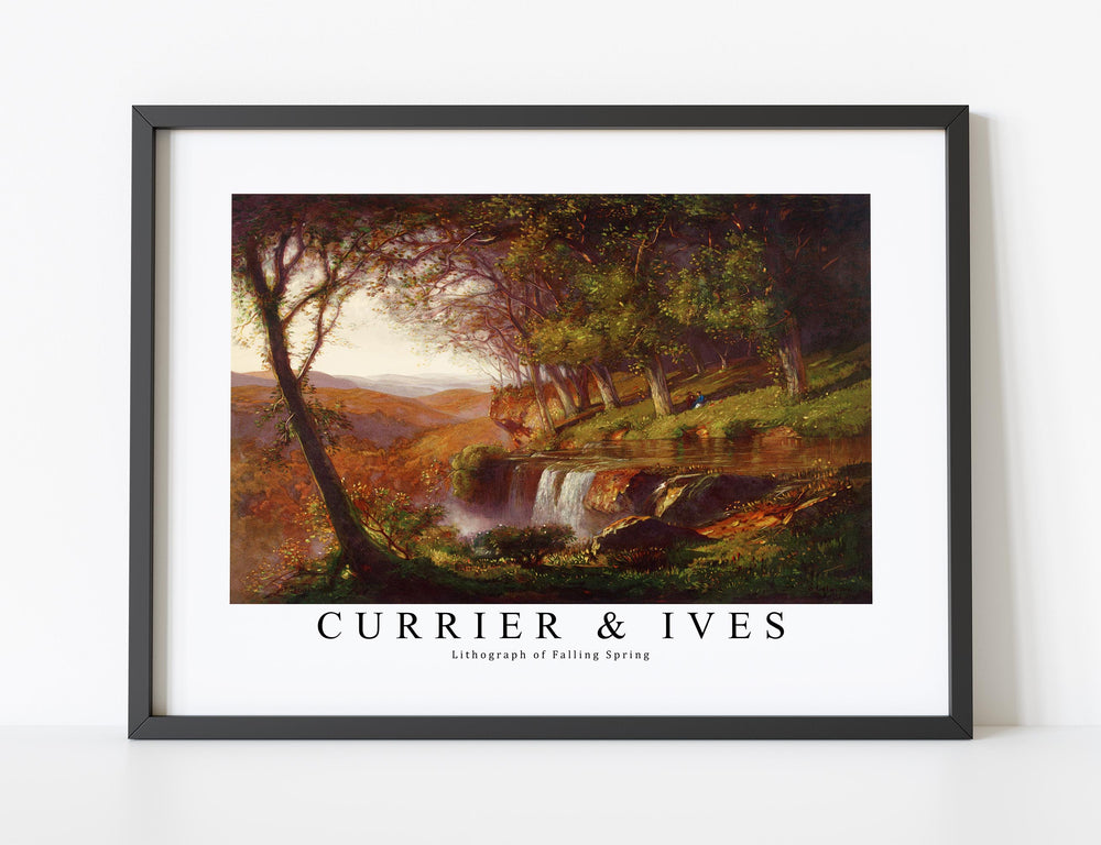 Currier & Ives - Lithograph of Falling Spring