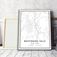 
              Wappingers Falls, New York Modern Map Print 
            