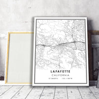 
              Lafayette, California Modern Map Print 
            