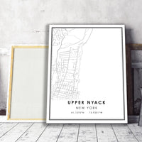 
              Upper Nyack, New York Modern Map Print 
            