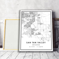 
              San Tan Valley, Arizona Modern Map Print 
            