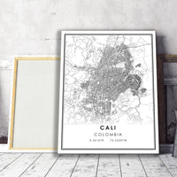 
              Cali, Colombia Modern Map Print 
            