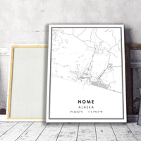 
              Nome, Alaska Modern Map Print 
            