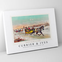 Currier & Ives - Waking up the old mare Chromolithograph-1881