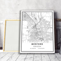 
              Medford, Oregon Modern Map Print 
            