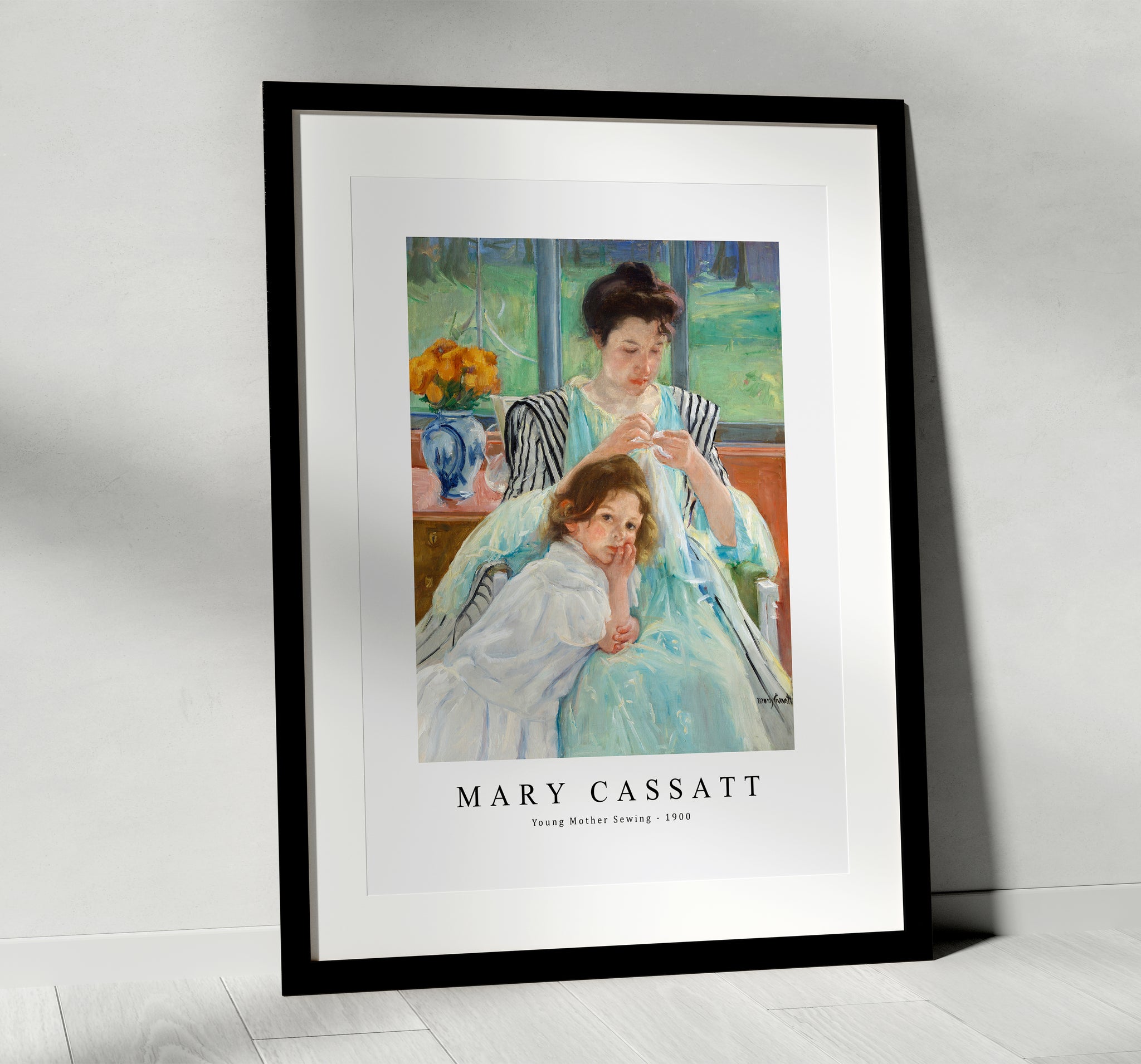 Young Mother Sewing Artist: Mary Cassatt