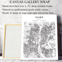 Cairo, Egypt Scandinavian Style Map Print 