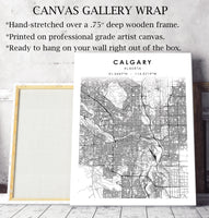 
              Calgary, Alberta Scandinavian Style Map Print 
            