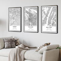 
              Portland, Oregon Modern Map Print 
            