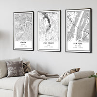 Utah County, Utah Modern Map Print 