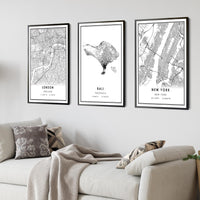 
              Bali, Indonesia Modern Style Map Print 
            