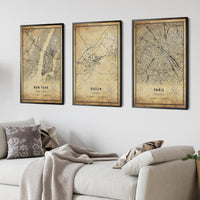 
              Guilin China Vintage Style Map Print 
            