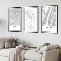 Streetsboro, Ohio Modern Map Print 