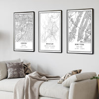 Whistler, British Columbia Modern Style Map Print 