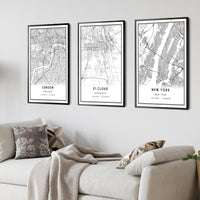 St. Cloud, Minnesota Modern City Map Print