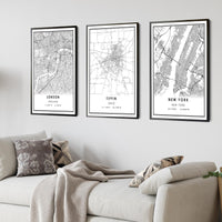 
              Tiffin, Ohio Modern Map Print 
            