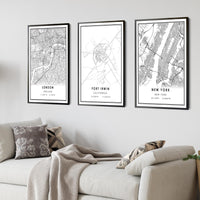 
              Fort Irwin, California Modern Map Print 
            