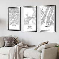 
              Tallinn, Estonia Modern Style Map Print 
            