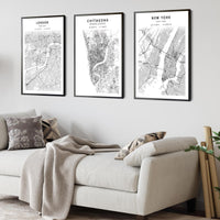 
              Chittagong, Bangladesh Scandinavian Style Map Print 
            