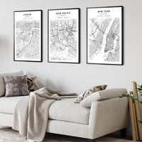 
              Eden Prairie, Minnesota Scandinavian Map Print 
            