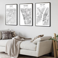 
              Carlsbad, California Scandinavian Map Print 
            