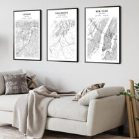 Gatlinburg, Tennessee Scandinavian Map Print 