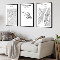 
              British Columbia,  Scandinavian Style Map Print 
            