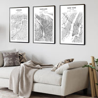 
              Portland, Oregon Scandinavian Map Print 
            