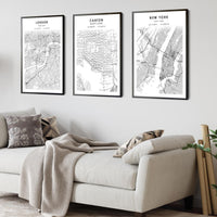 
              Canton, Maryland Scandinavian Map Print 
            