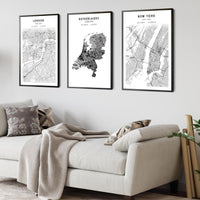 Netherlands Scandinavian Style Map Print 