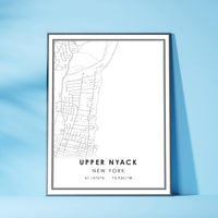 
              Upper Nyack, New York Modern Map Print 
            